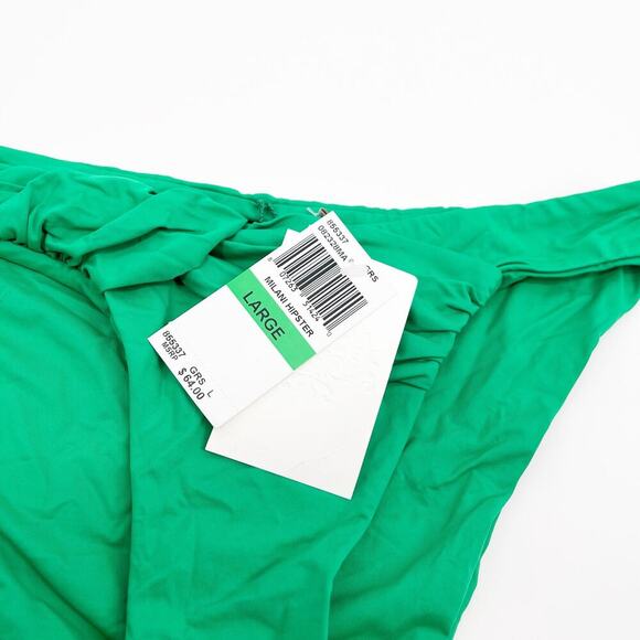 Becca Swim Color Code Milani Draped Hipster Bottoms Grass Green Size Large NEW - Picture 4 of 5